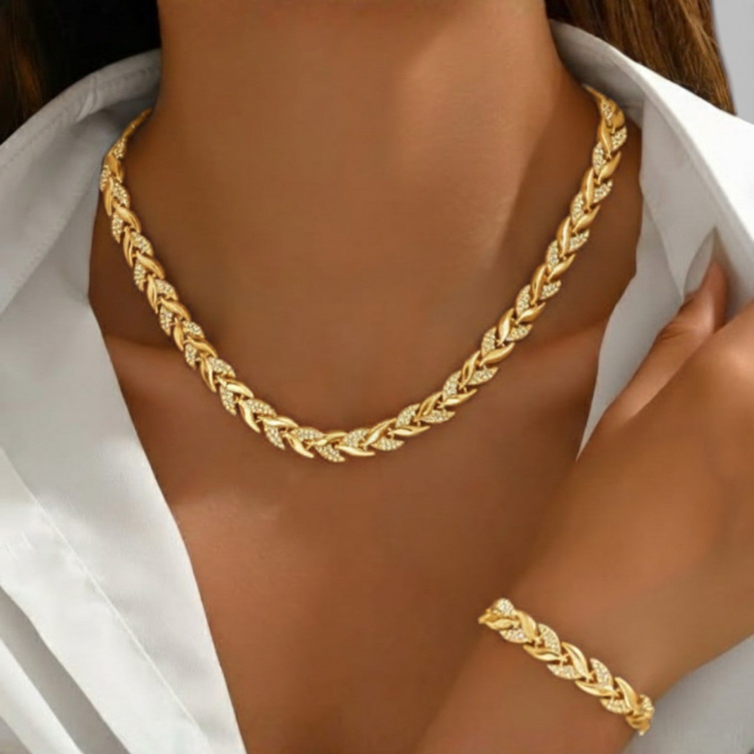 Orión™ Set Joyería Hoja